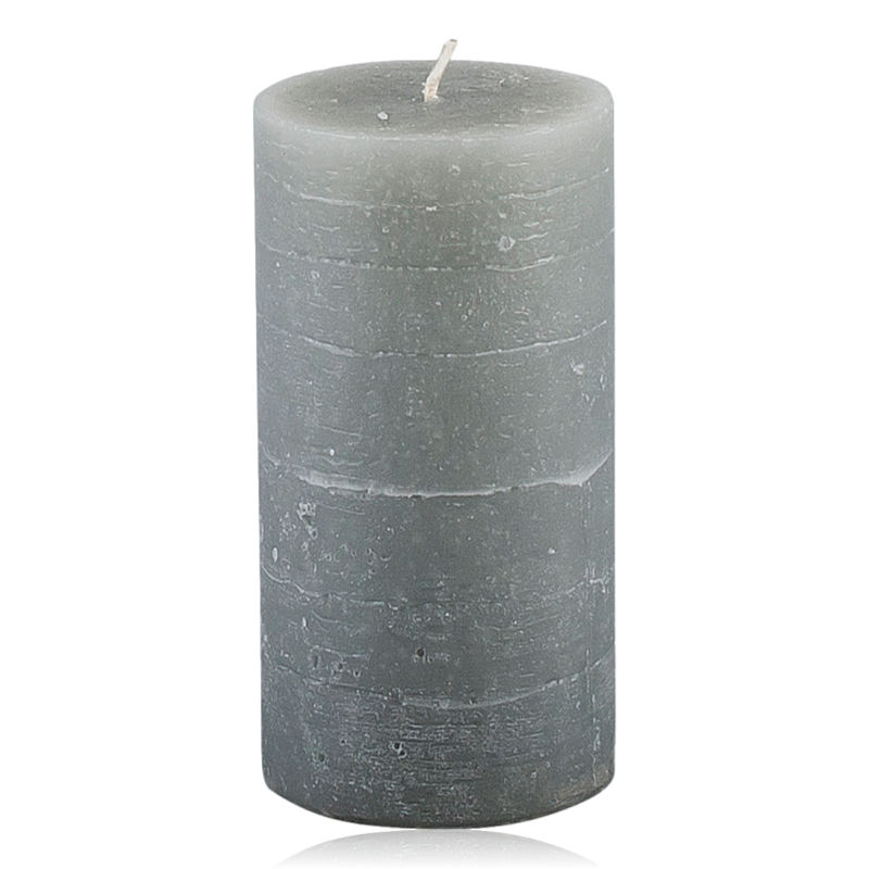 Broste Copenhagen Rustic Pillar Candle 7x13.5cm Grey