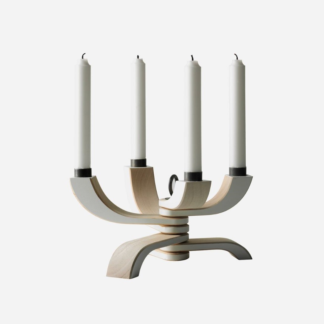 White Nordic Light foldable candelabra 