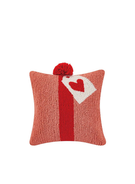 Peking Handicraft Pink Gift with Pom Pom Hook Cushion
