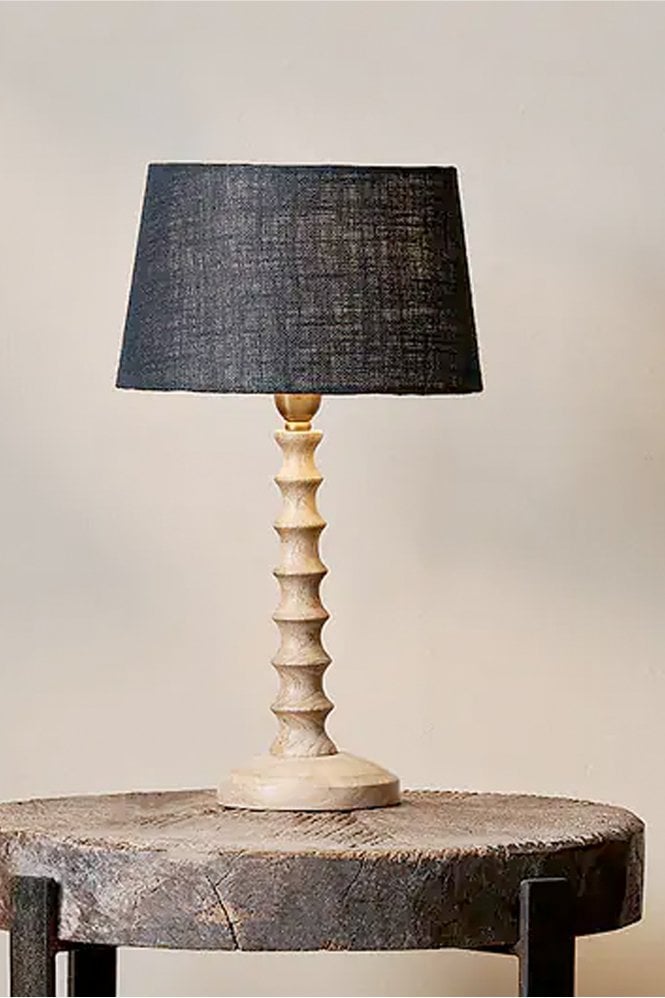 Nkuku Avisa Mango Wood Bedside Table Lamp
