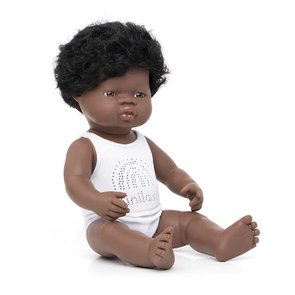 Miniland Baby Doll Boy B 38cm W/Hair (Boxed)