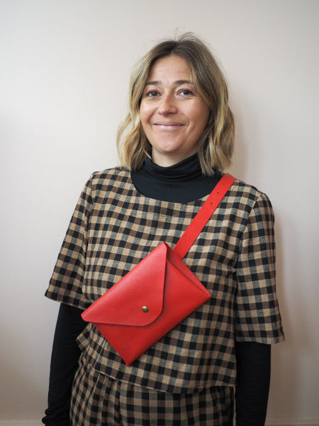 Roake Studio 'Betty' Belt Bag In Red Leather