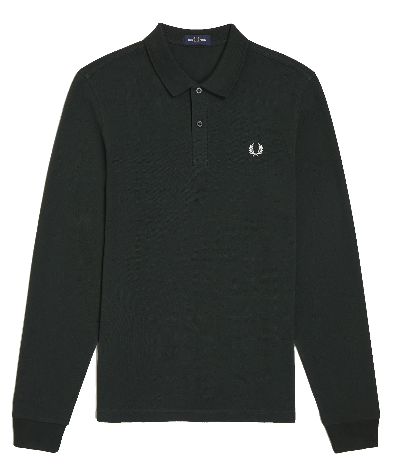 Fred Perry Long Sleeved Twin Tipped Polo Night Green