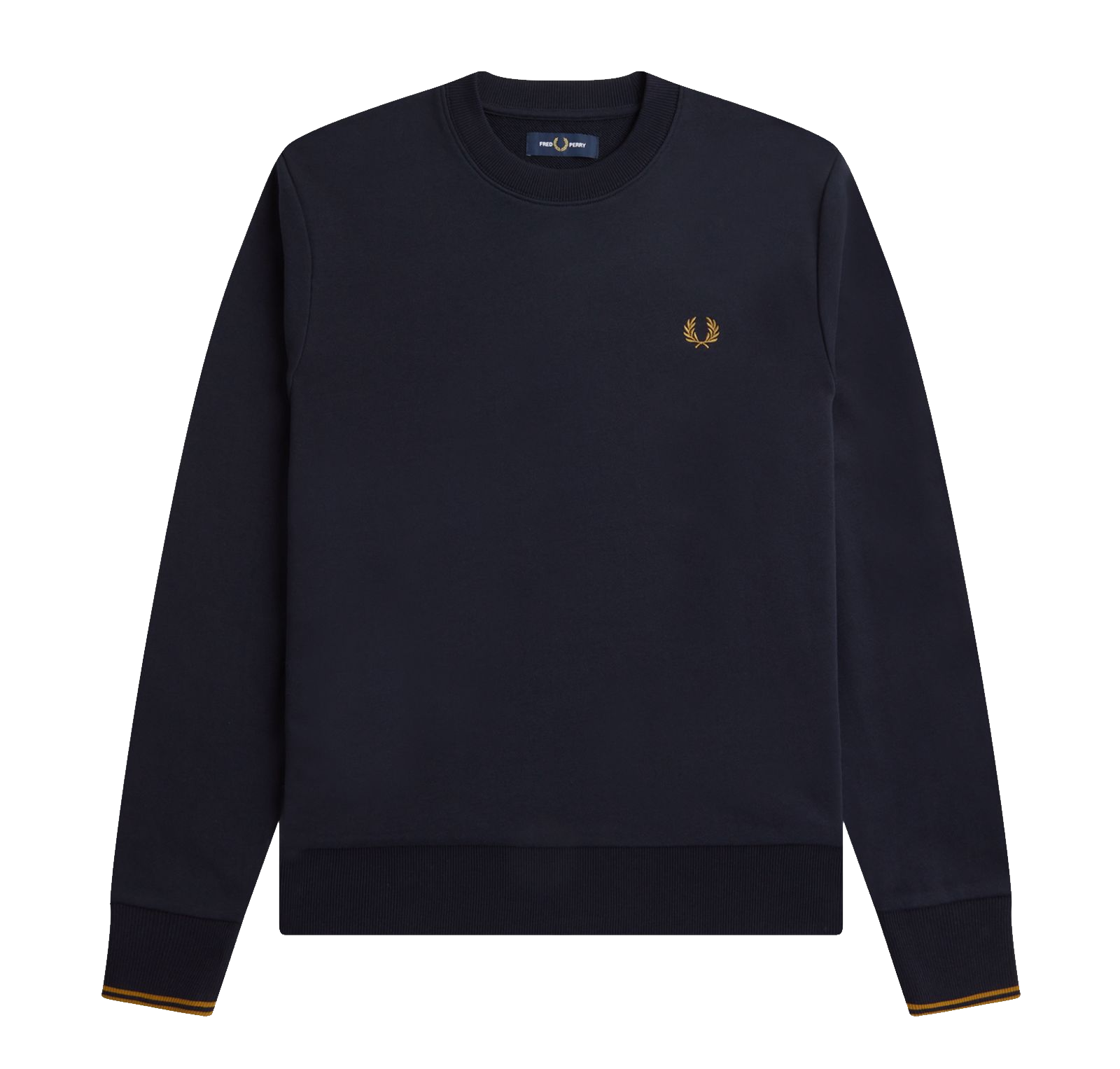 Fred Perry Authentic Crew Navy & Dark Caramel