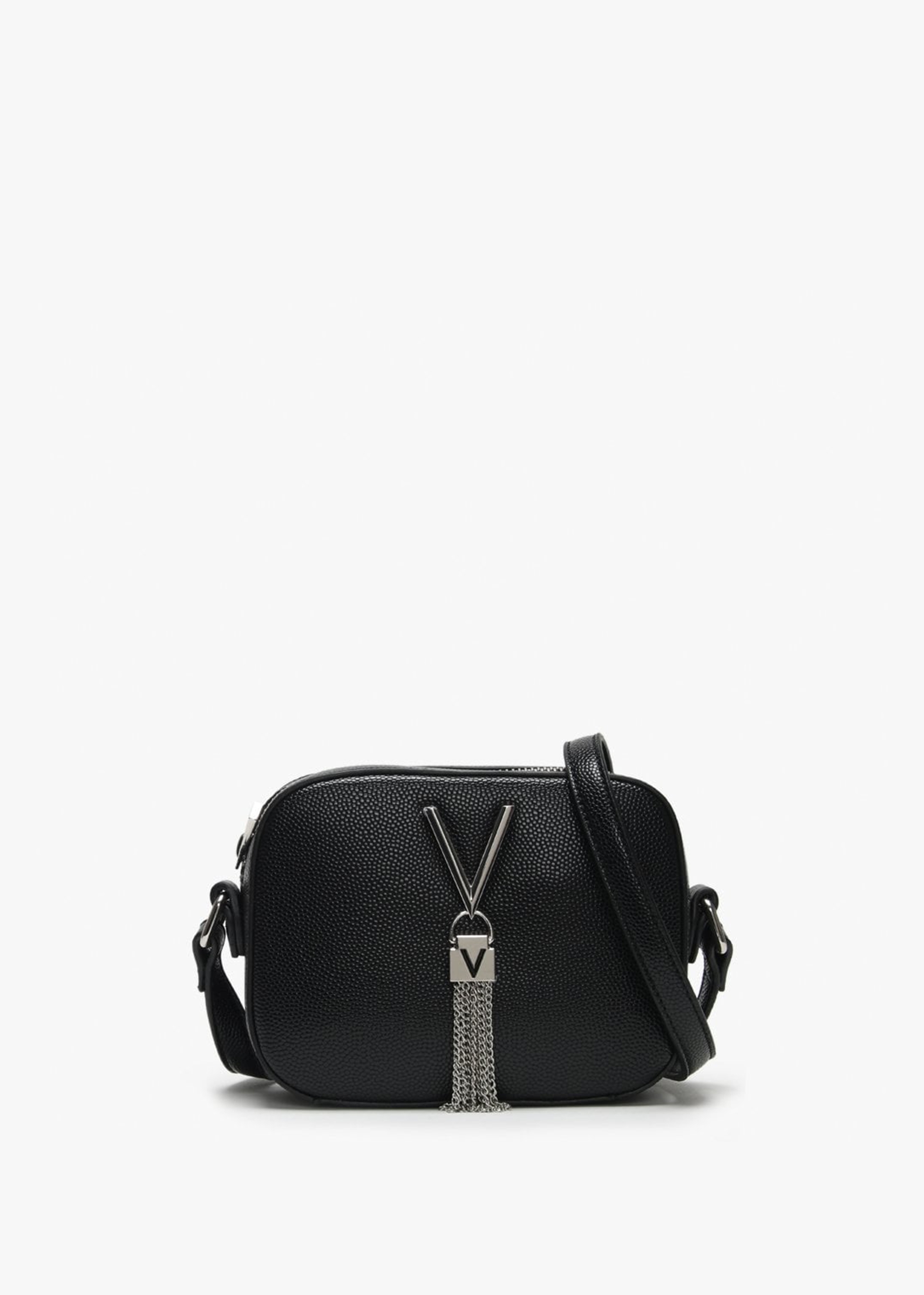 Valentino Divina Black Pebbled Camera Bag