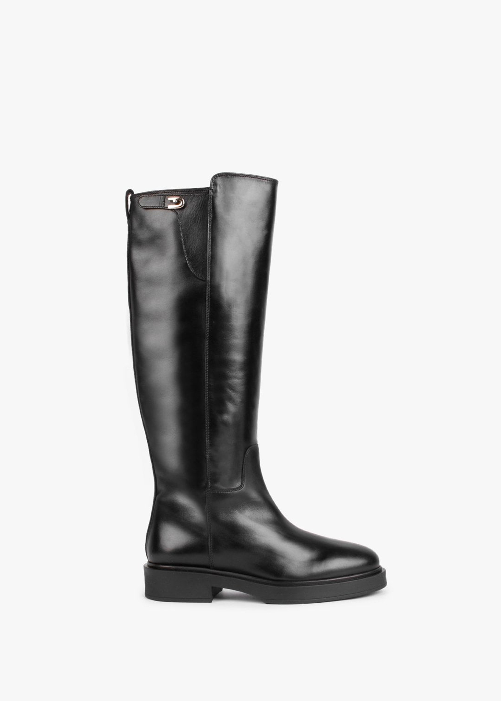 Furla Legacy Black Leather Knee Boots