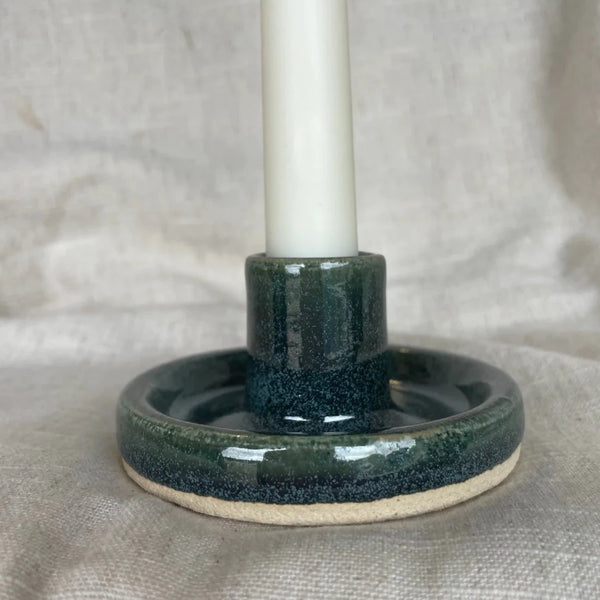 Charlotte Manser Ceramics Green Ceramic Candlestick Holder