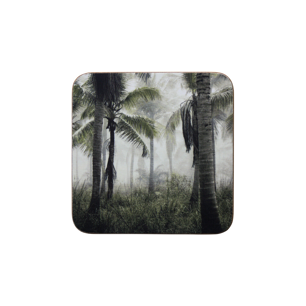 Terra Nomade Set of 6 Palm Tree Pattern Coasters