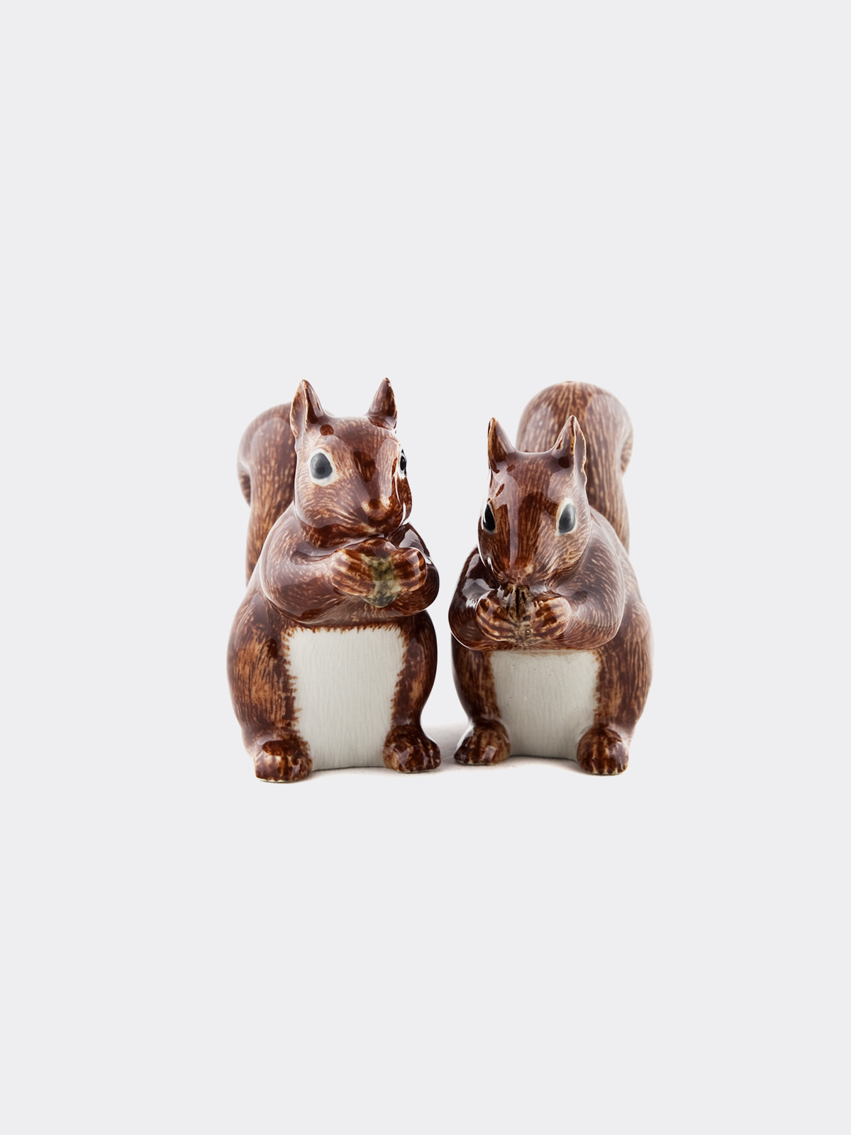 Quail Ceramics Hand-painted Ceramic Squirrel Salt and Pepper