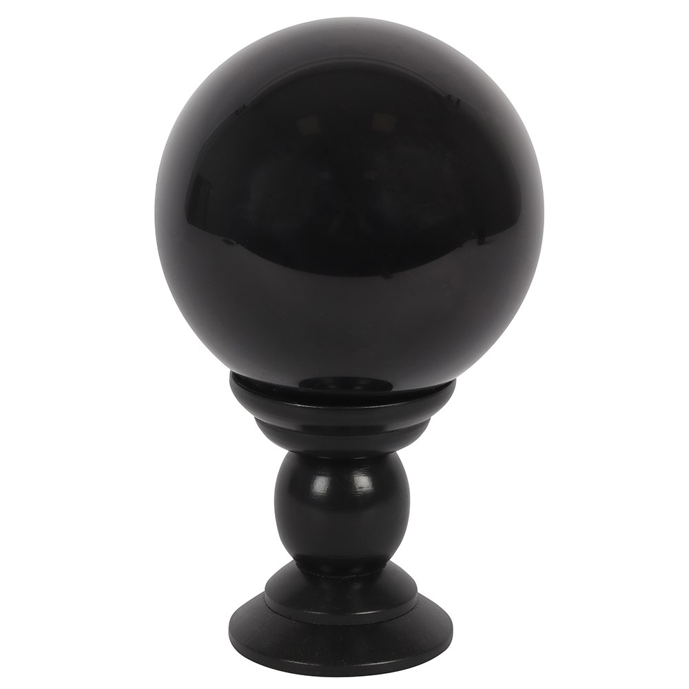 Joca Home Concept Large Black Crystal Ball on Stand