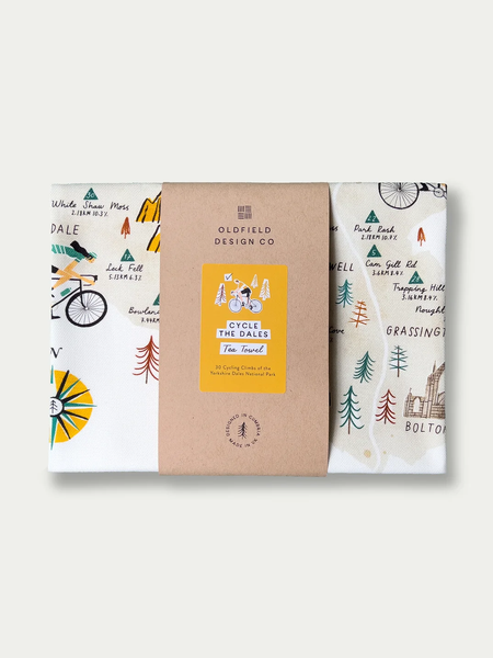 Oldfield design co Cycle The Dales Tea Towel