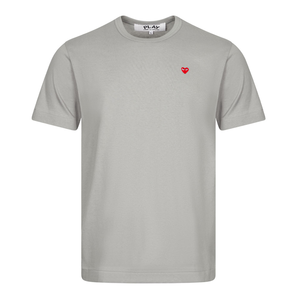 Comme Des Garcons Play Small Play Logo T-Shirt - Grey
