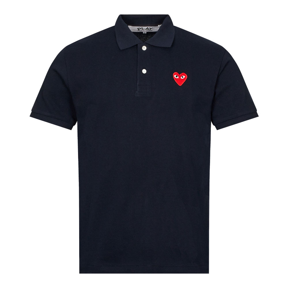 Comme Des Garcons Play Heart Polo Shirt - Navy