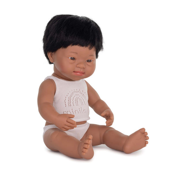 Miniland Baby Boy (D) with Down Syndrome (38cm Boxed)