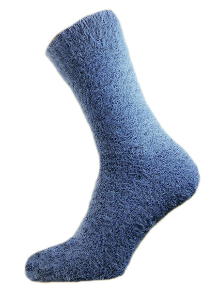 Joya Blue Plain Wool Blend Socks