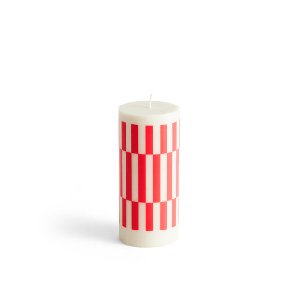 HAY Vela Column Small - Off-White and Red