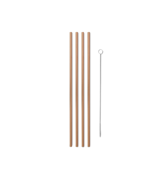 W&P Stainless Steel Metal Straw Set With Cleaner
