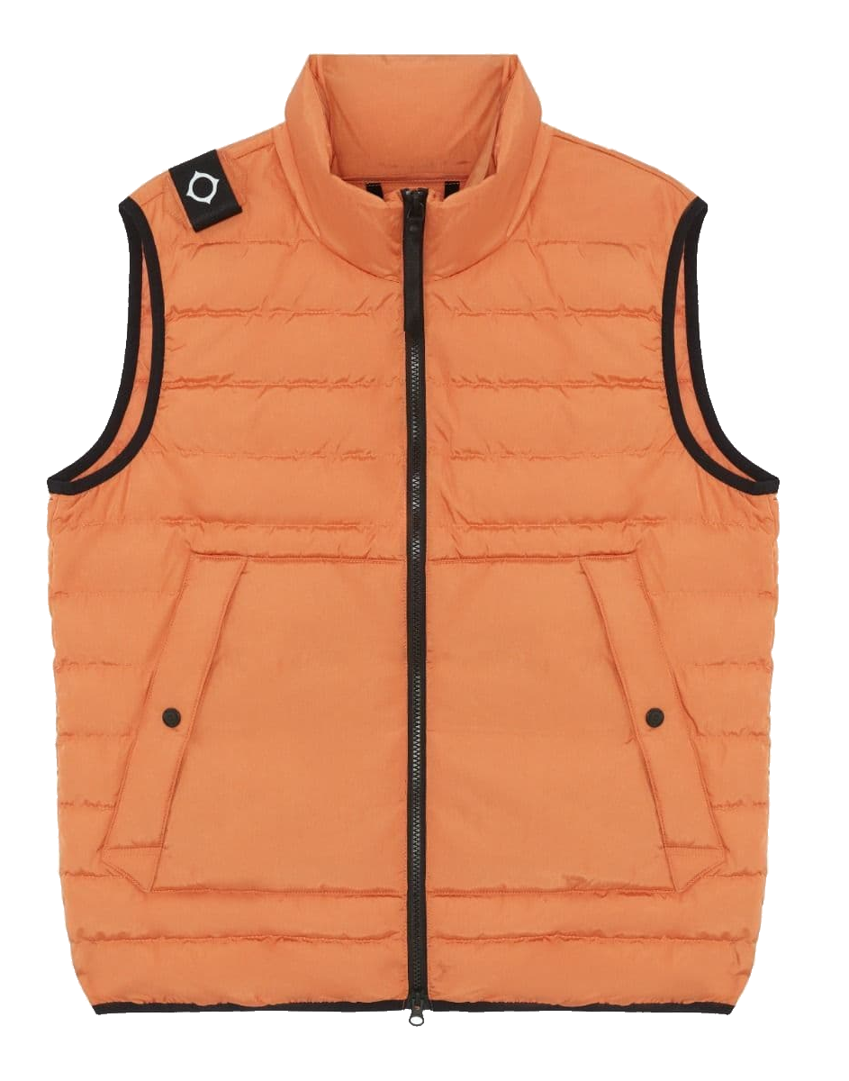 MA. Strum Down Quilt Gilet Coral Gold