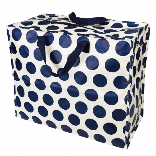 Not specified Jumbo Bag - Navy Spot On White