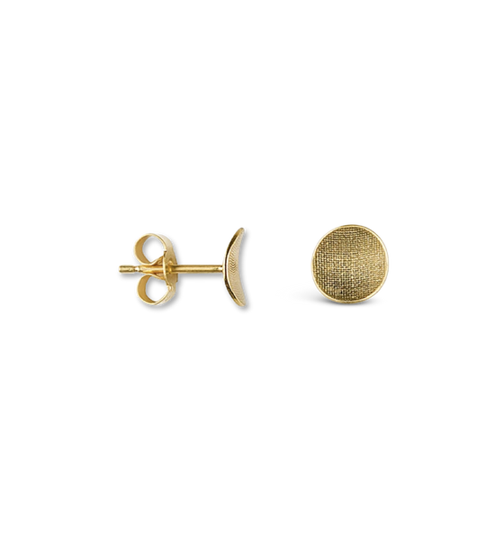 Kei Tominaga Gold Stud Earrings, Curved Circle