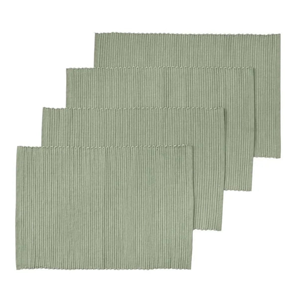 Bungalow DK Set Of Four Cotton Placemats - Green