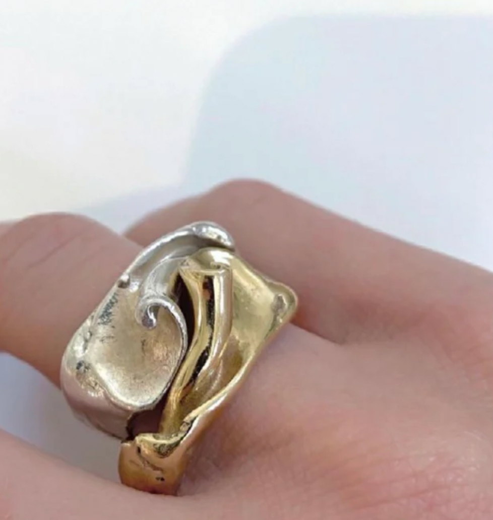 Hannah Bourn Silver Fragmented Shell Ring