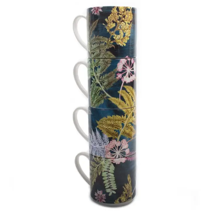 Gillian Arnold Now that is Something Special Set of 4 Stacking Mugs