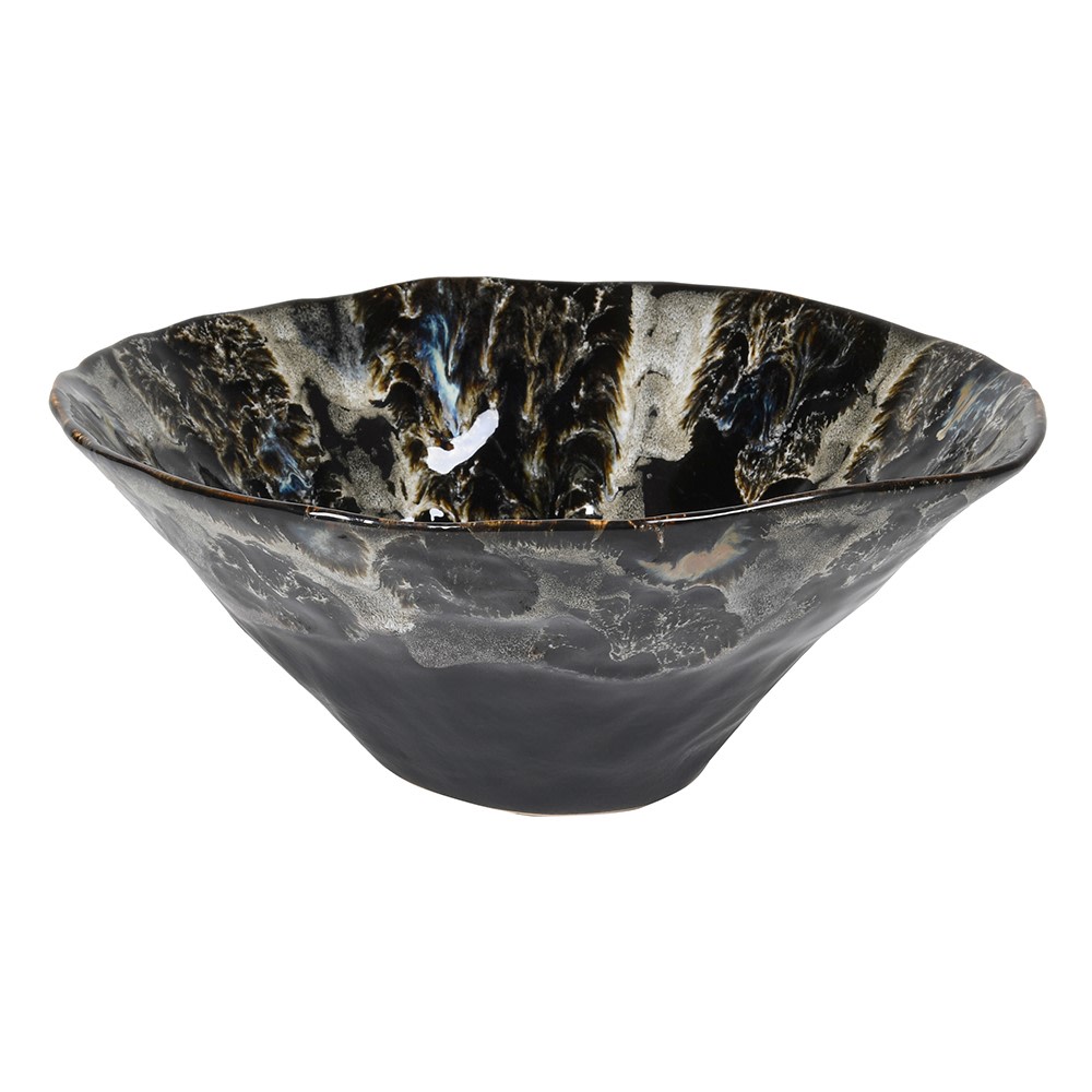 THE BROWNHOUSE INTERIORS Black Fossil decorative bowl