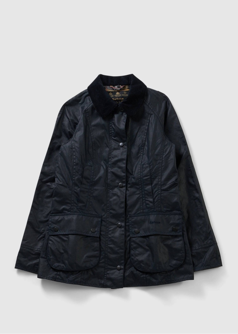 Barbour Womens Classic Beadnell Wax Jacket In Navy