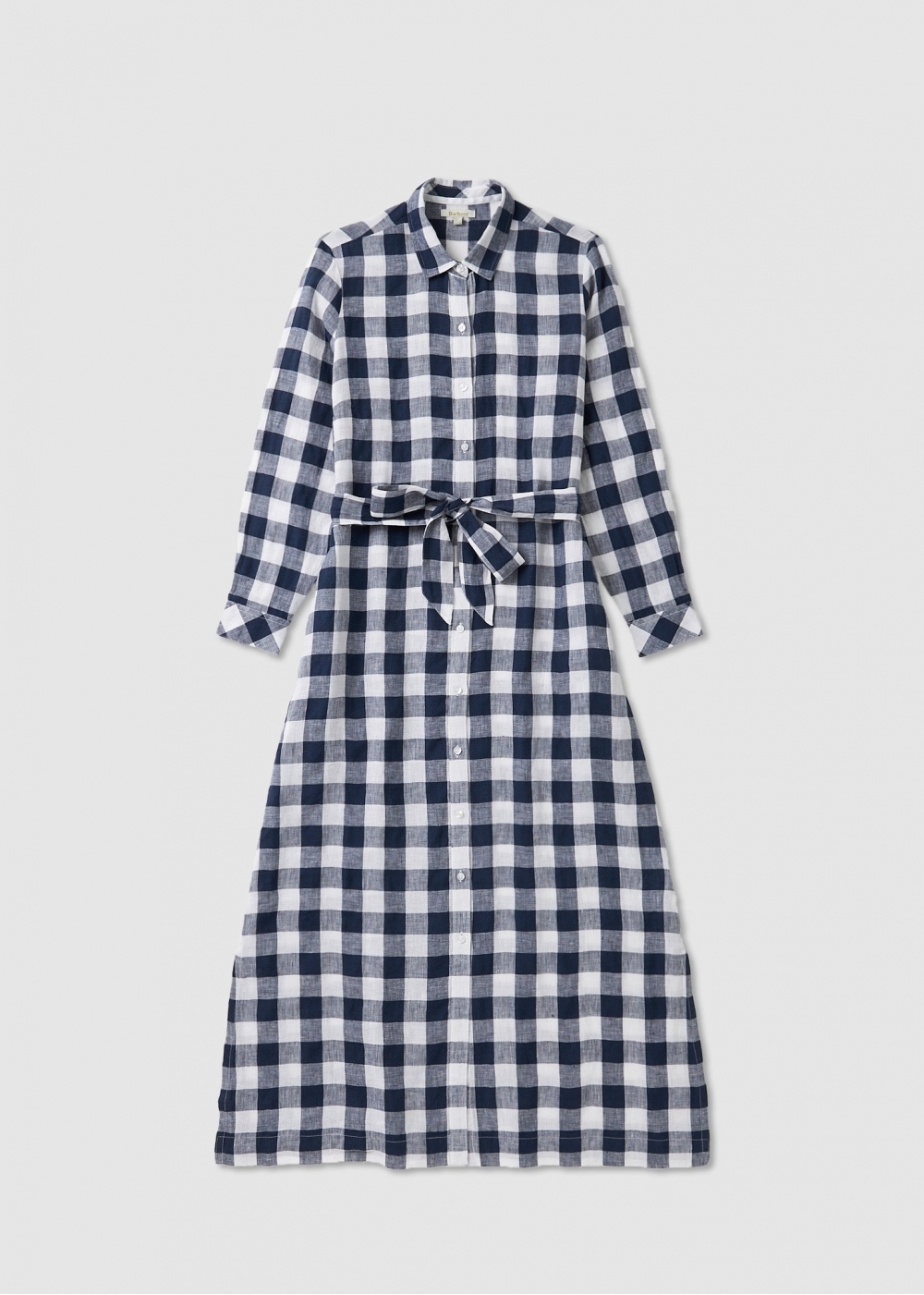 Barbour Womens Marine Check Maxi Dress In Navy Check