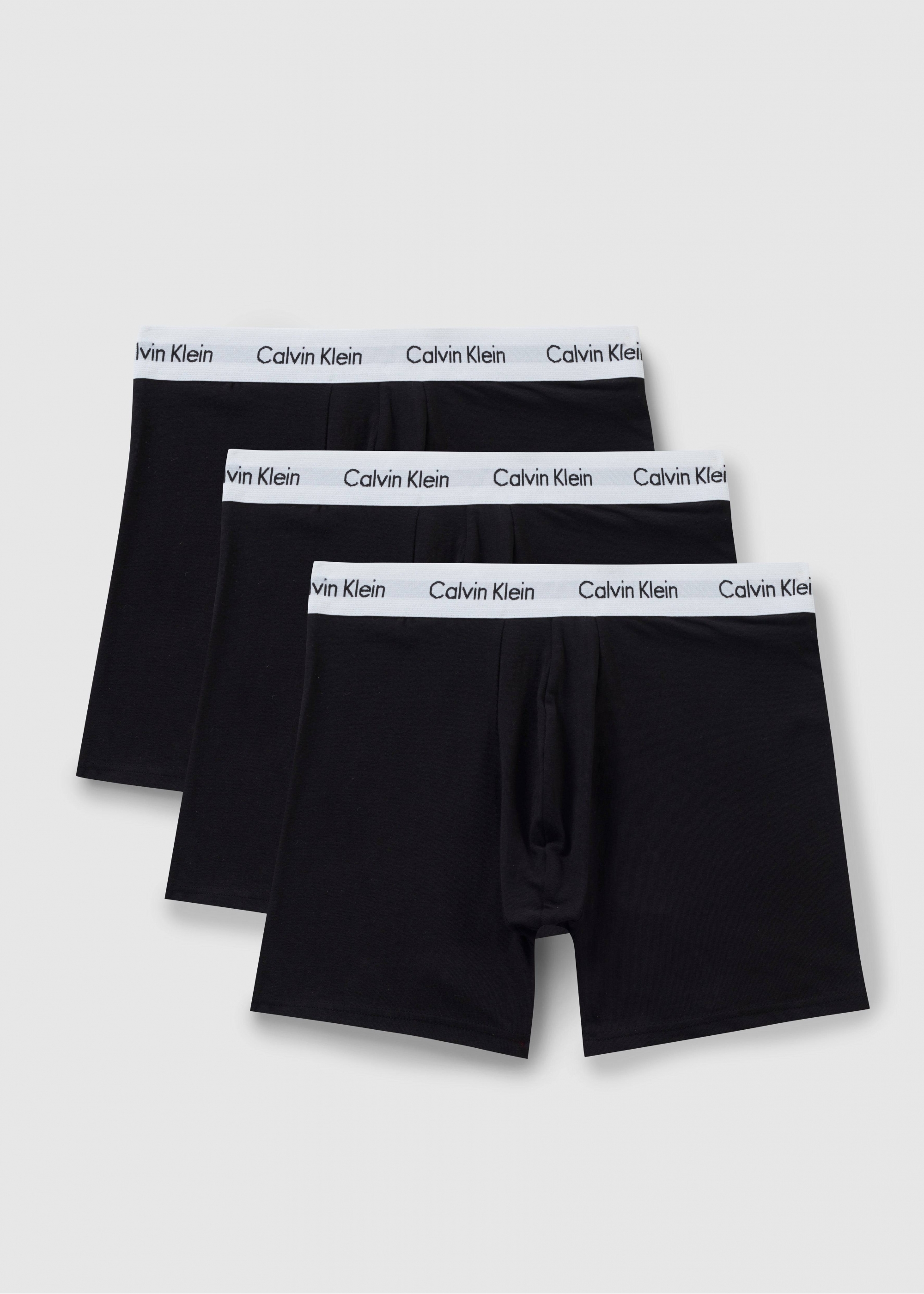 Calvin Klein Mens Underwear 3 Pack Boxer Briefs In Black