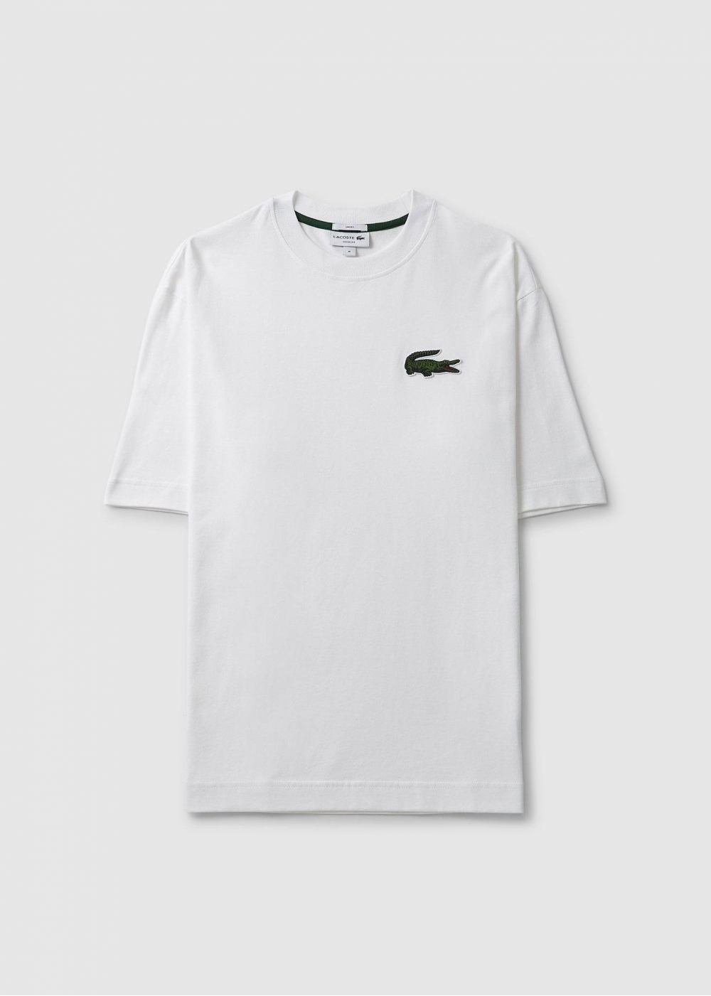 Lacoste Mens Robert George Croc Oversized T-shirt In White