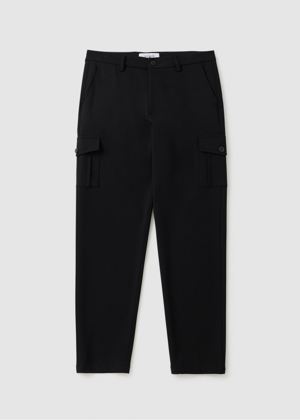 Les Deux Mens Como Reg Cargo Suit Pants In Black