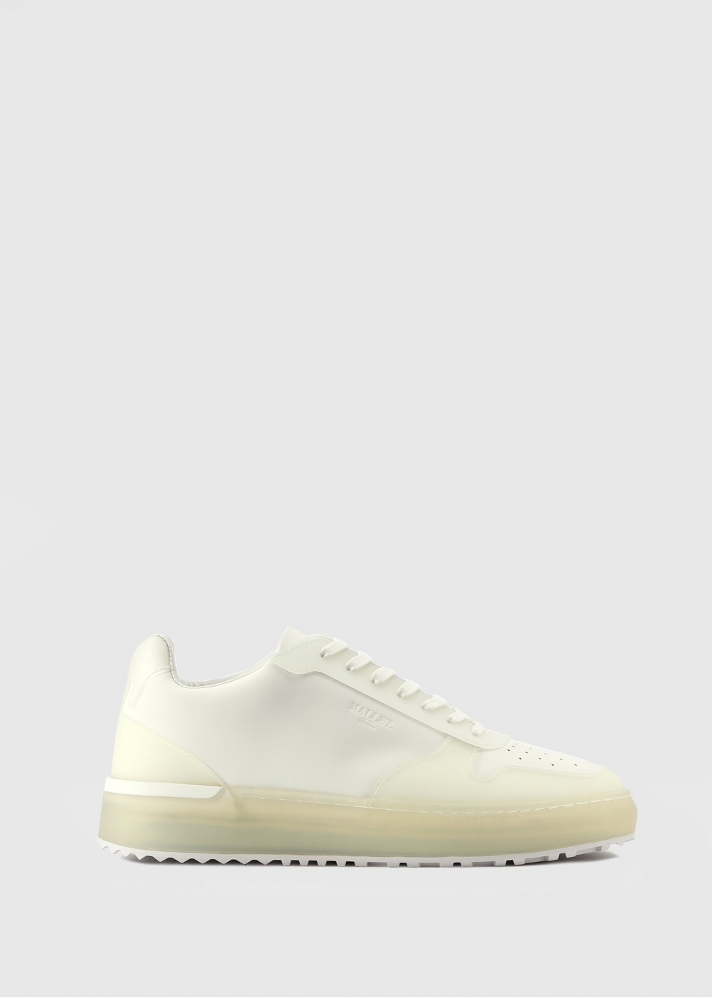 Mallet Mens Hoxton 2.0 Trainers In Clear White