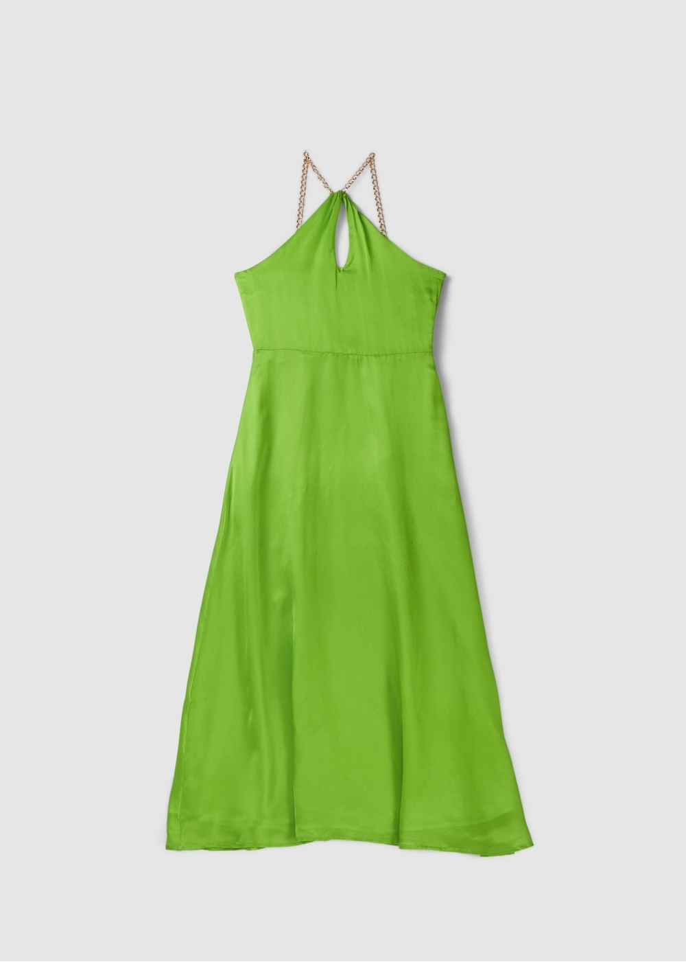 Olivia Rubin Womens Aimee Silk Halterneck Dress In Green