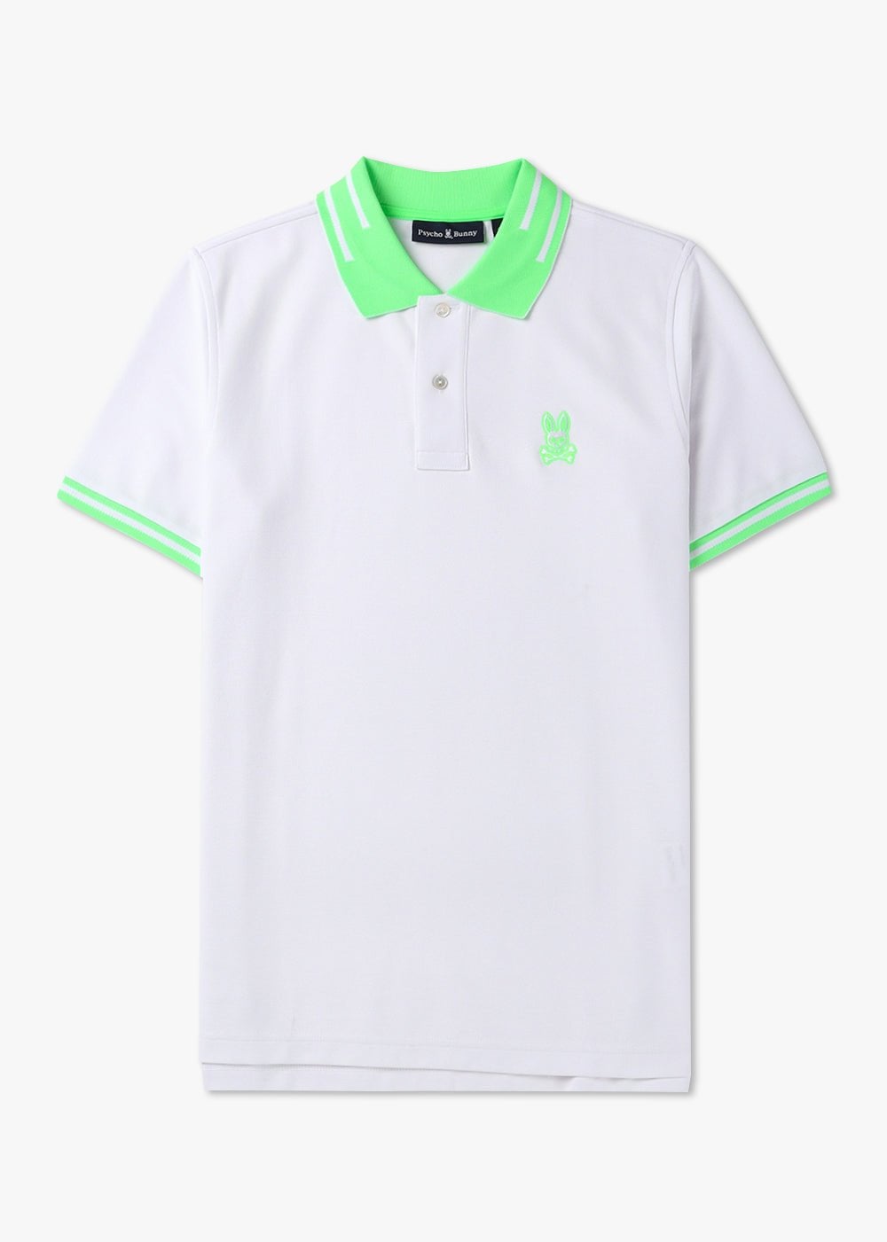 PSYCHO BUNNY Mens Chester Pique Polo Shirt In White