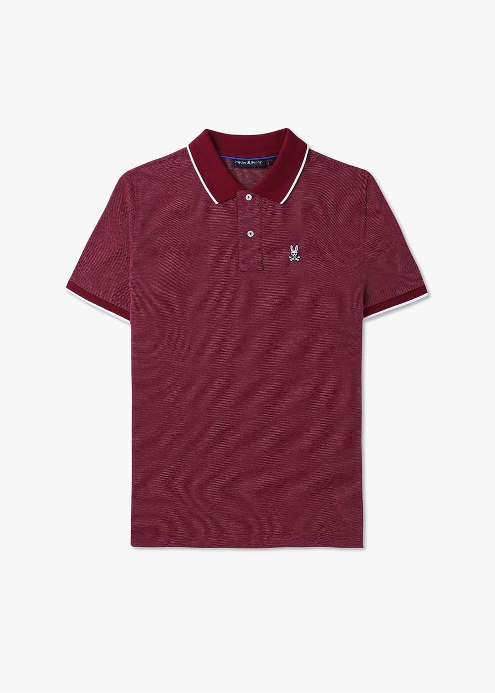 PSYCHO BUNNY Mens Eldorado Jacquard Polo Shirt In Crimson
