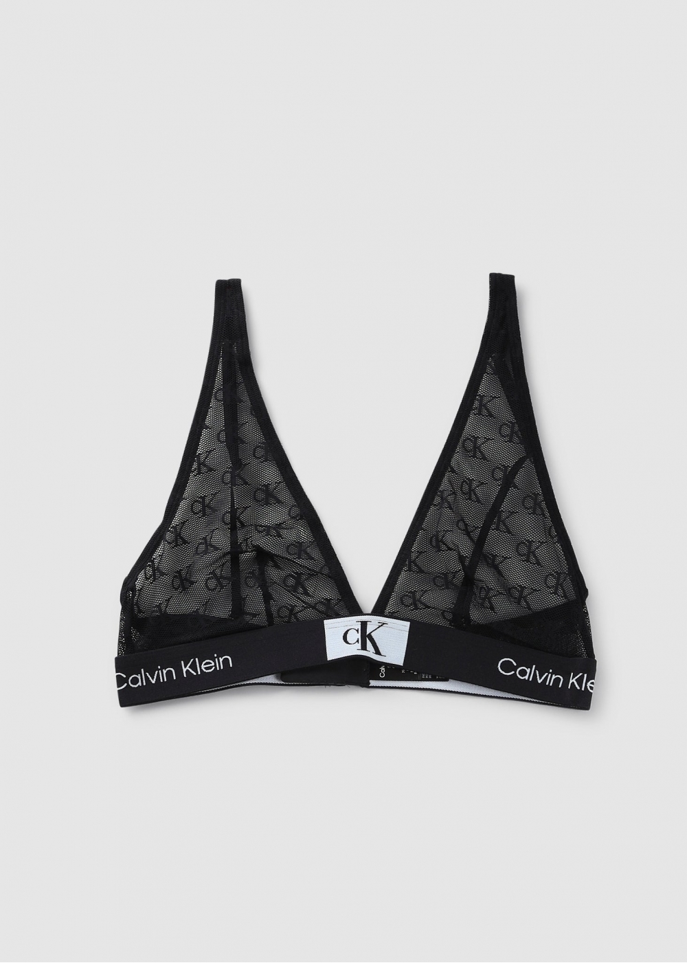 Calvin Klein – CK One – Ungefütterter Triangel-BH aus Baumwolle in Schwarz