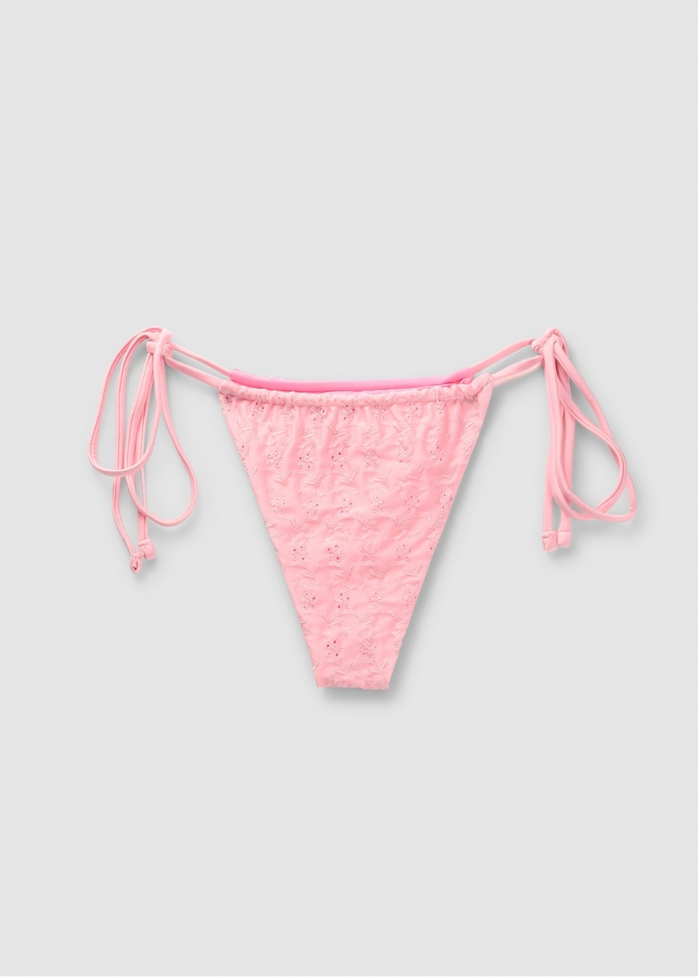 Trouva: Womens Tia Eyelet String Bikini Bottoms In Pink