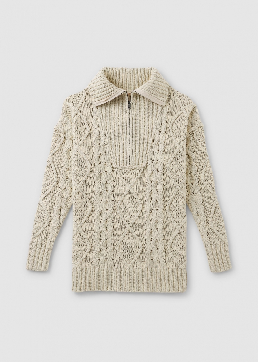 Free People Womens Driftwood Cable Knit Jumper In Ivory