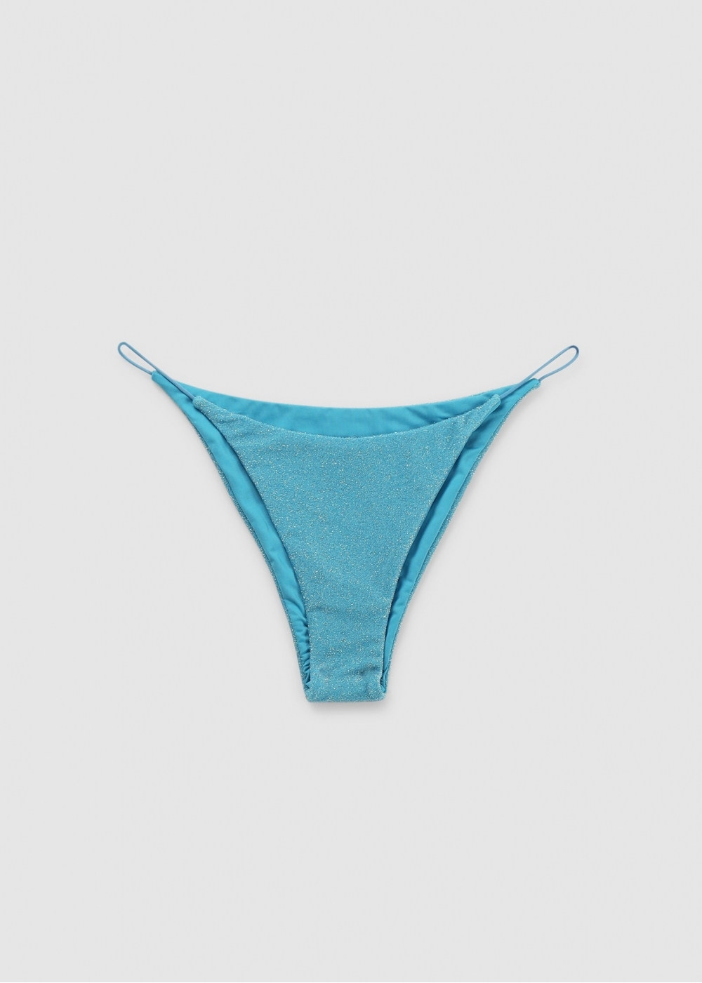 It's Now Cool Womens Lurex String Bikini Bottoms In Turquoise Lurex