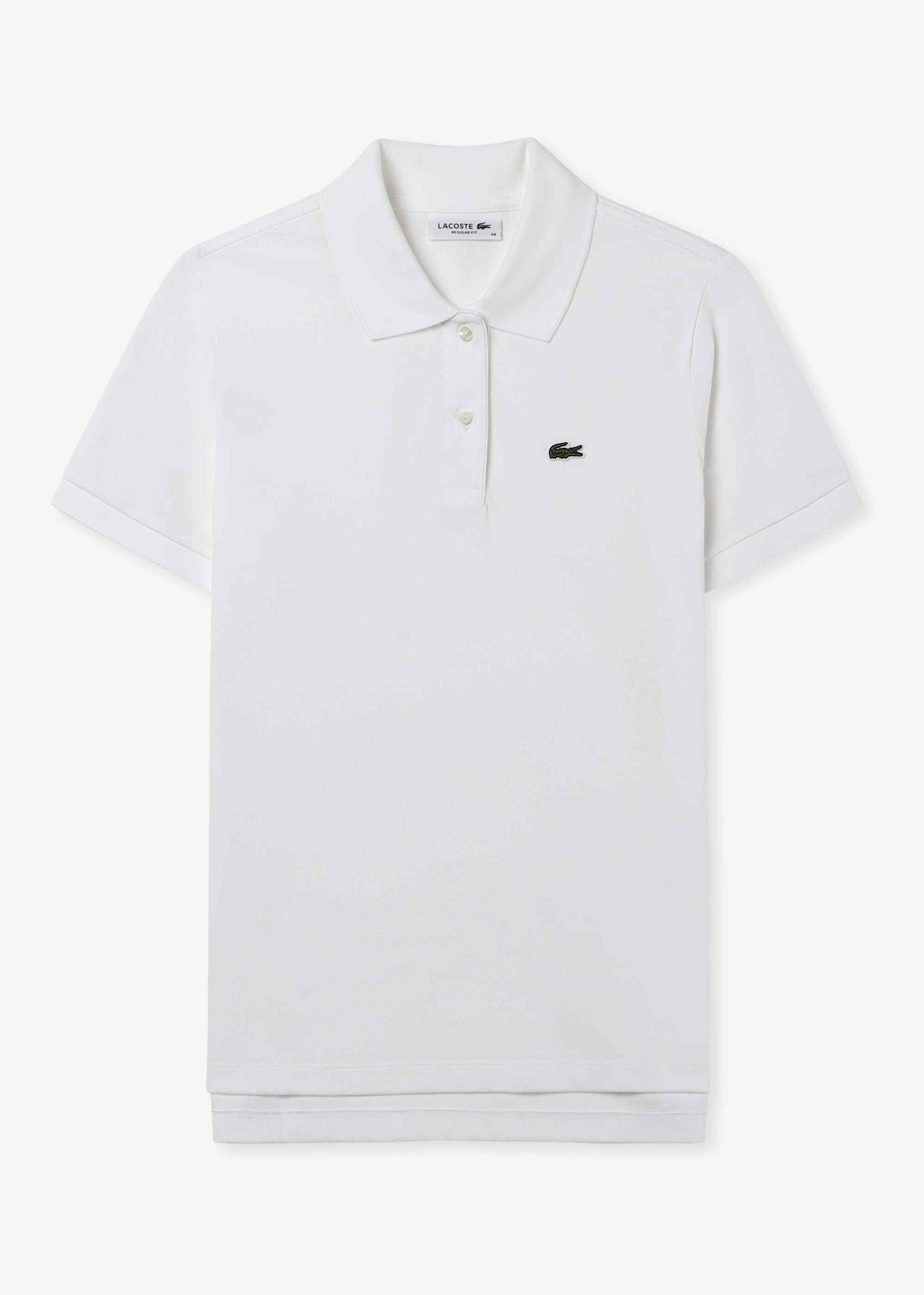 Lacoste Womens Classic Pique Polo Shirt In White