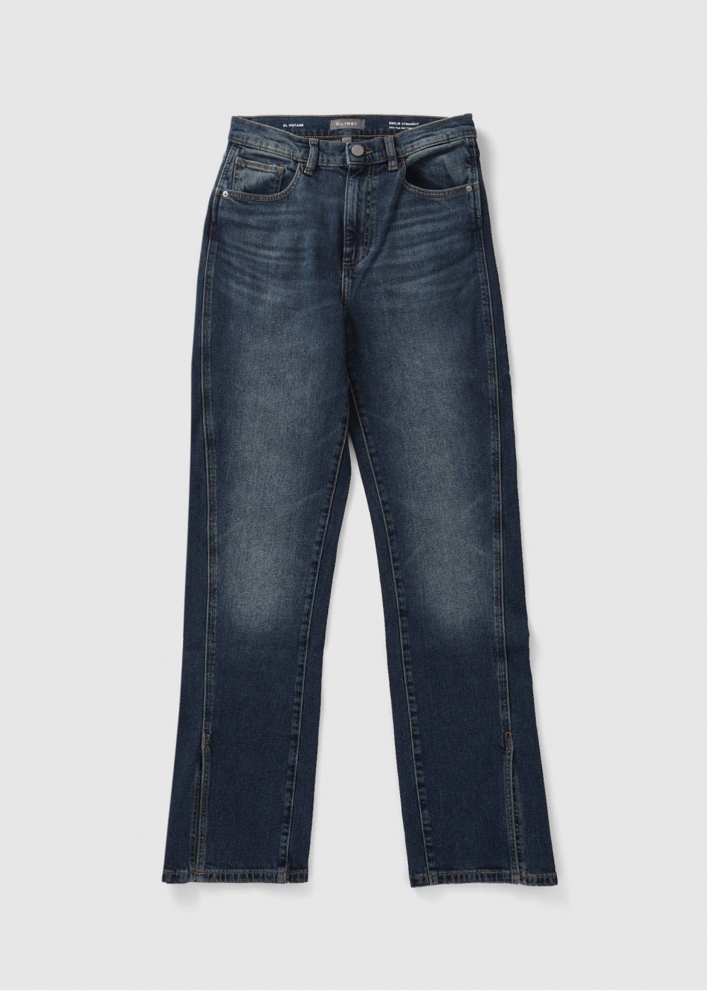 DL1961 Dl1961 Womens Emilie Straight Ultra High Rise Vintage 31' Jeans In Thundercloud