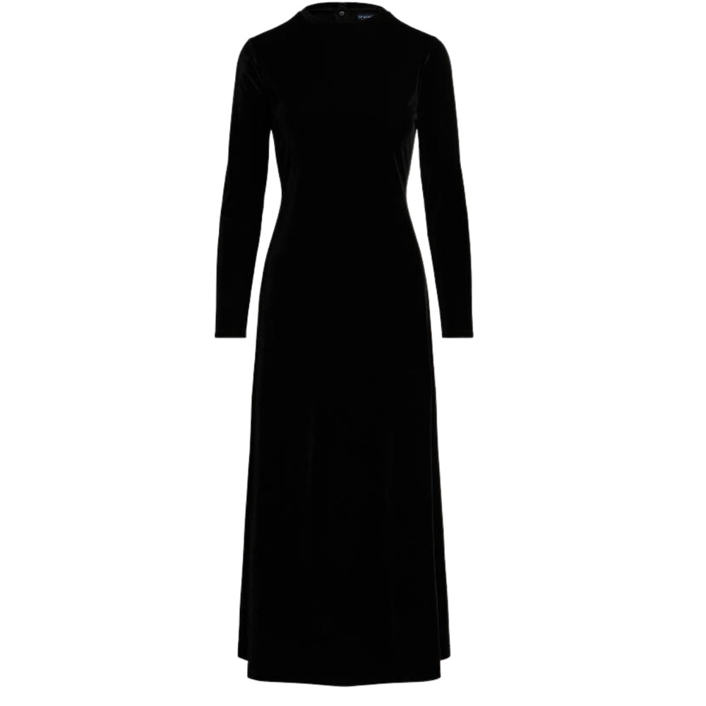Ralph Lauren Velvet Long Sleeve Day Dress