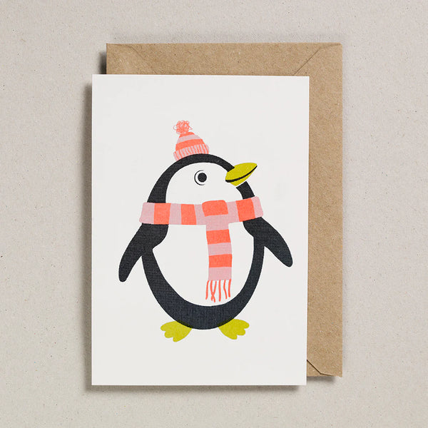 Petra Boase Paper Balloon Card - Penguin