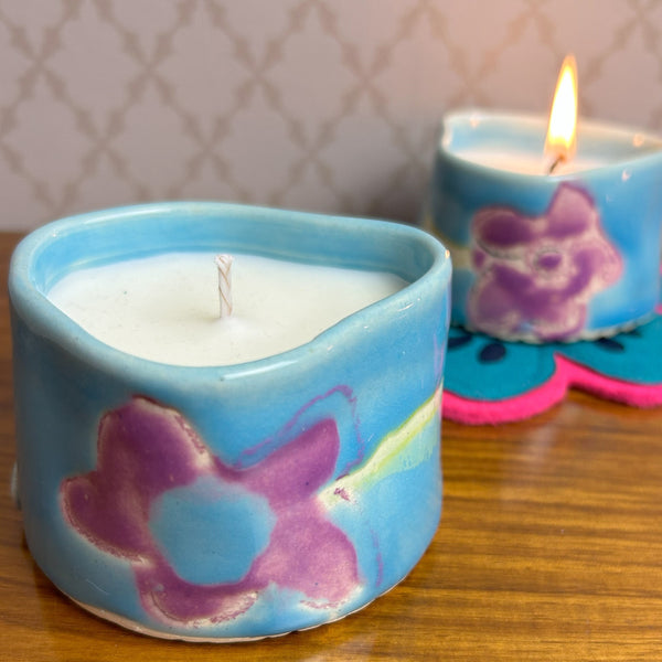 Lottie Mutton Ceramics Aquamarine Handmade Ceramic Scented Candle