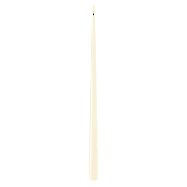 TUSKcollection Cream Pack Of Two Led Taper Candles Tall
