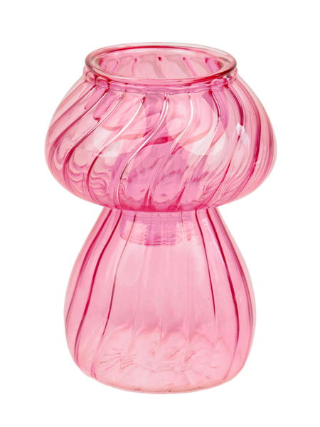 Talking Tables Pink Mushroom Glass Candle Holder & Vase