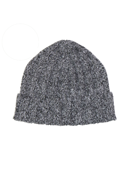 POM Grey Marl Recycled Yarn Hat