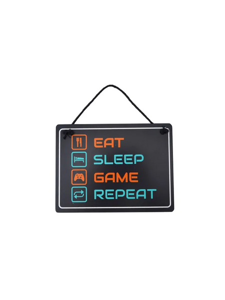 CGB Giftware ‘eat,sleep,game, Repeat' Door Sign